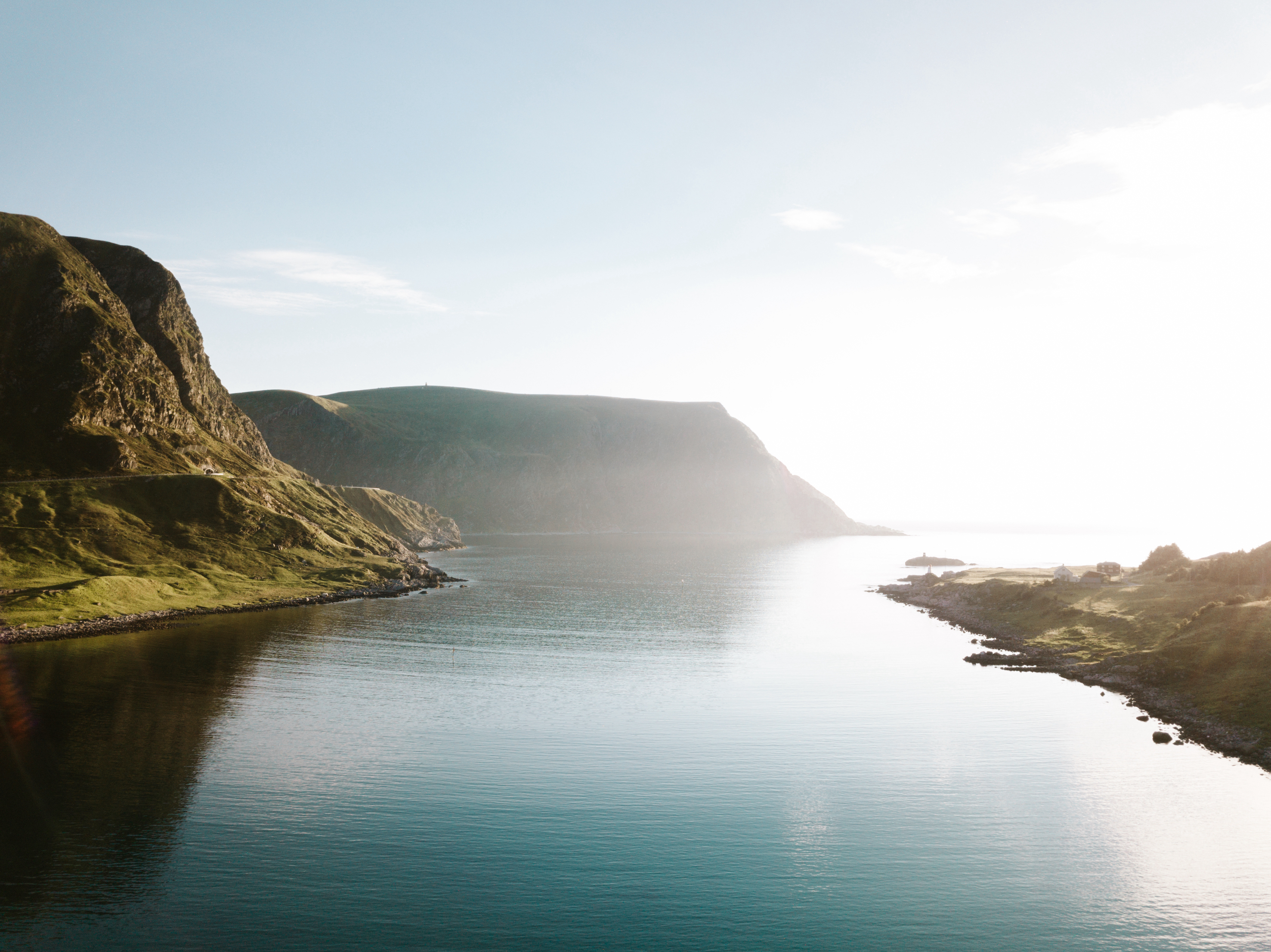 Utsikt frå Honningsvåg mot Vestkapp
