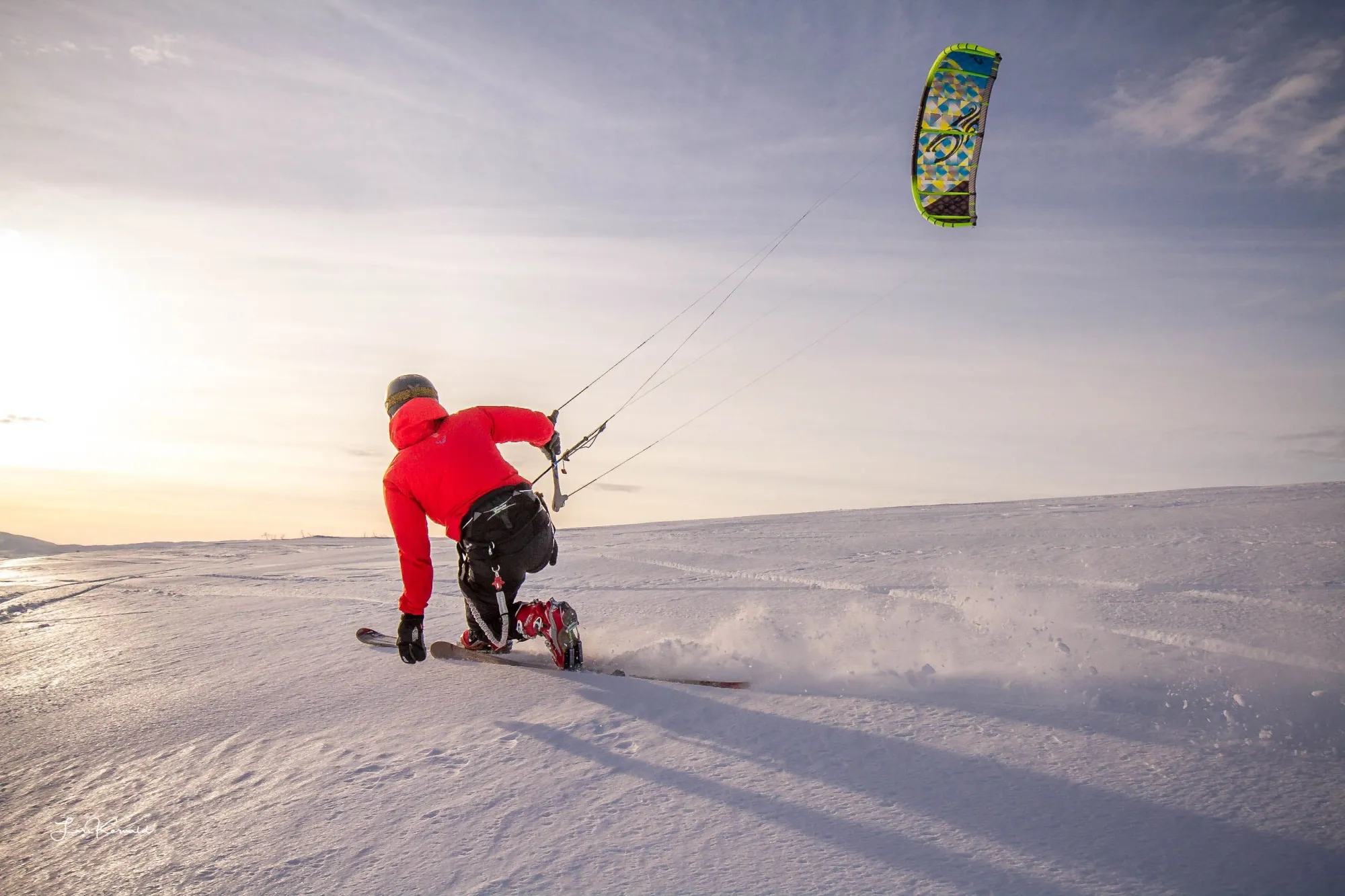 Snøkiting i Nordfjord